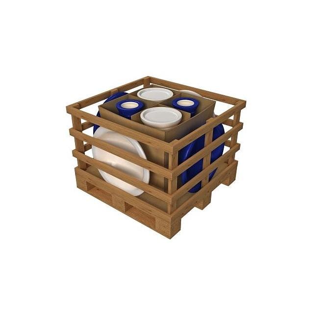 Trendspot 4-Pack 24 In. White and Cobalt Blue Ceramic Classic Birdbaths