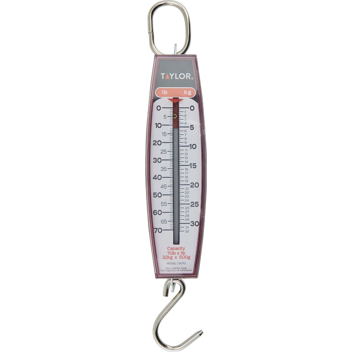 Taylor 70 Lb. Capacity Steel Hook Hanging Scale Taylor 70 Lb. Capacity Steel Hook Hanging Scale