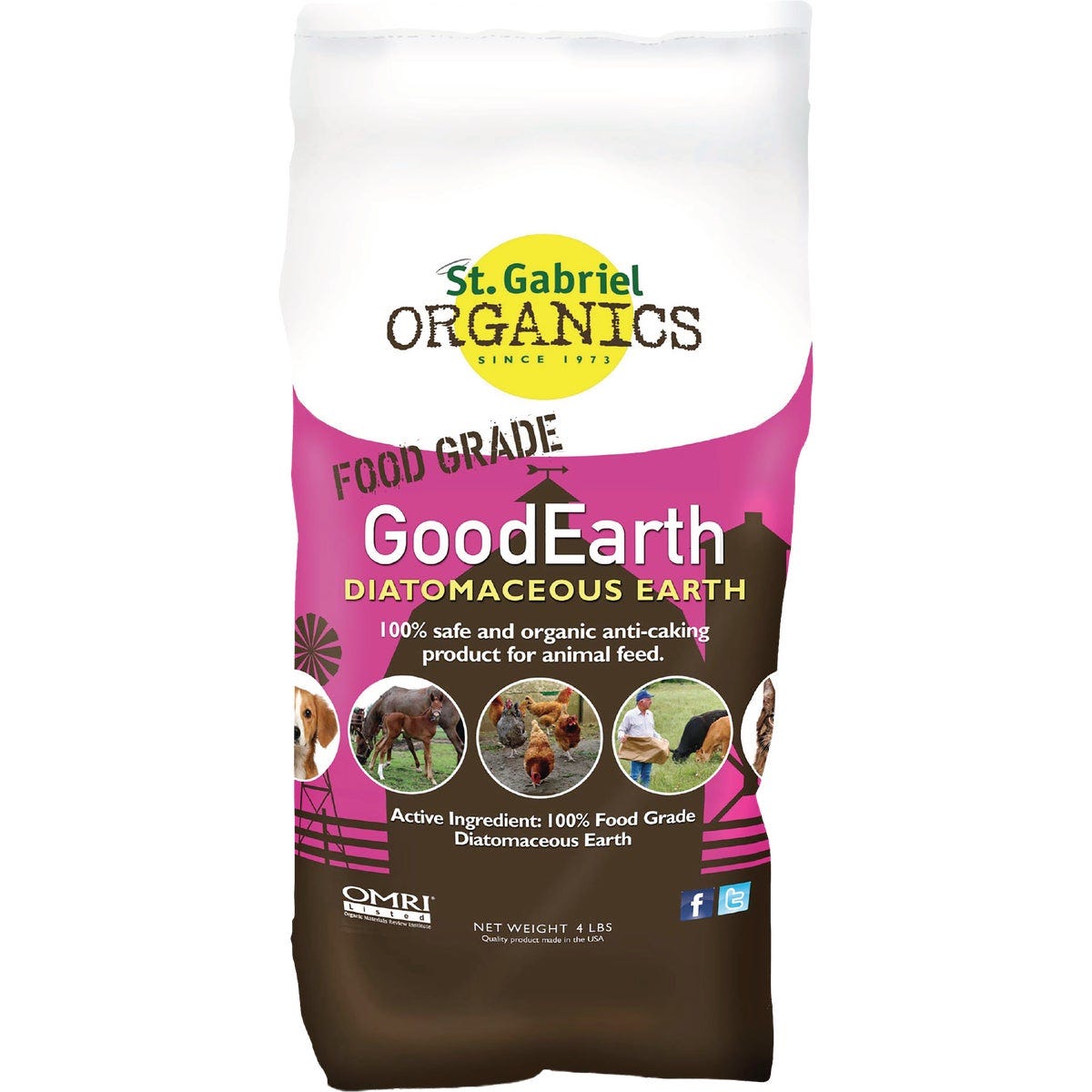 St. Gabriel Organics 4 Lb. Food Grade GoodEarth Diatomaceous Earth St. Gabriel Organics 4 Lb. Food Grade GoodEarth Diatomaceous Earth