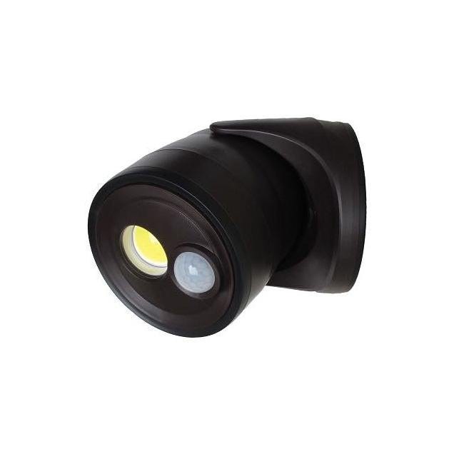 Light It! Bronze LED Motion Sensor COB Security Floodlight Fixture, 400 Lumen