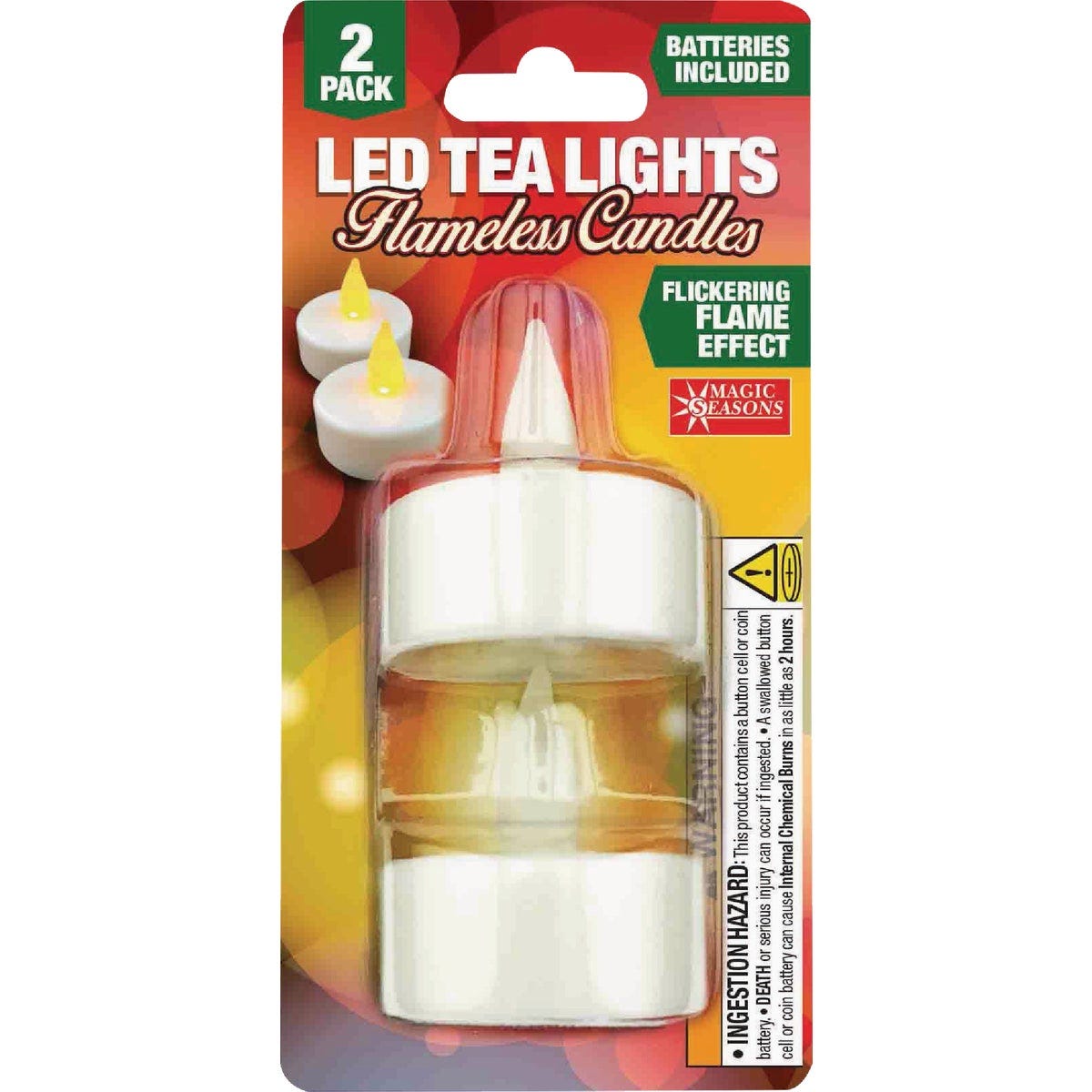 Magic Every Season LED Flicker Flame Effect Plastic Tea Light Candle (2-Pack) - photo 2 Magic Every Season LED Flicker Flame Effect Plastic Tea Light Candle (2-Pack) - photo 2