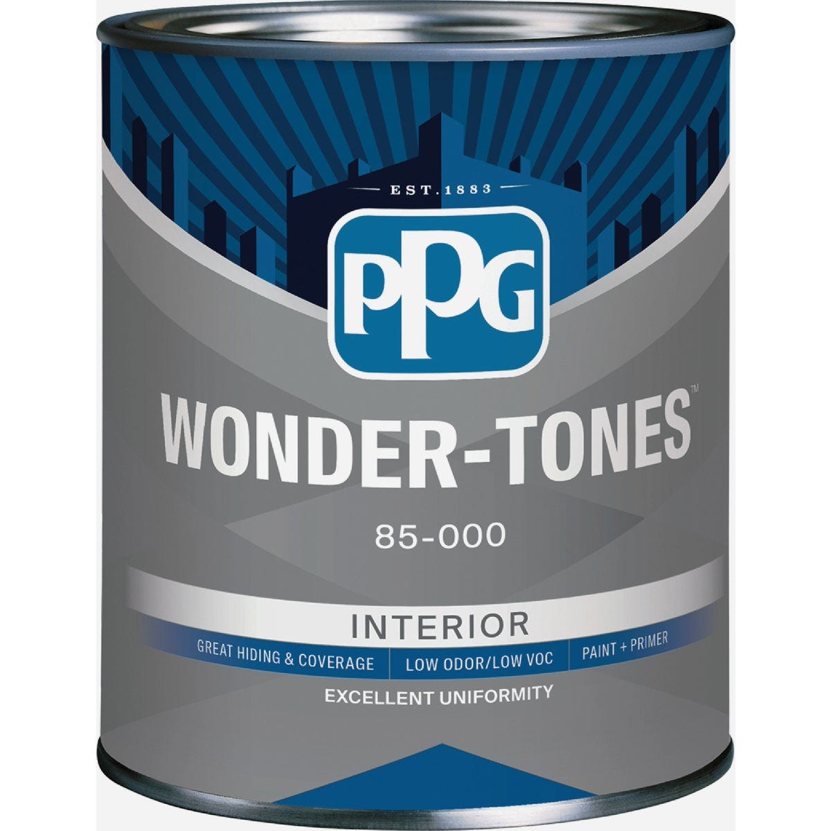 Wonder-Tones Interior Latex Paint + Primer Semi Gloss White Pastel Base Quart