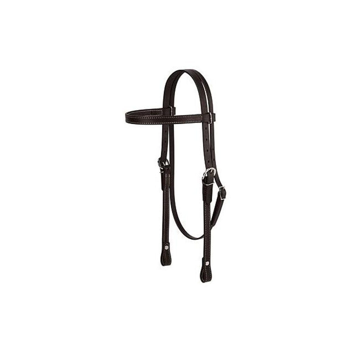 Weaver Leather Black Brahma Webb Browband Headstall