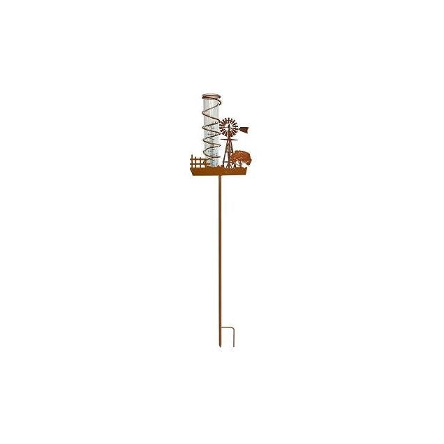 Headwind Windmill Metal Stake Rain Gauge