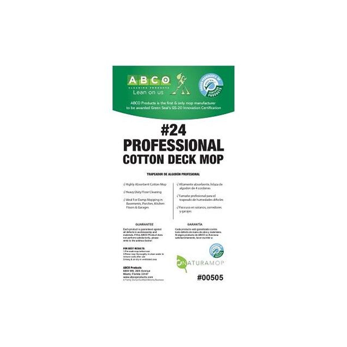 ABCO Products #24 Natural Yarn Cotton Deck Mop with 54 In. Wood Handle - photo 2 ABCO Products #24 Natural Yarn Cotton Deck Mop with 54 In. Wood Handle - photo 2