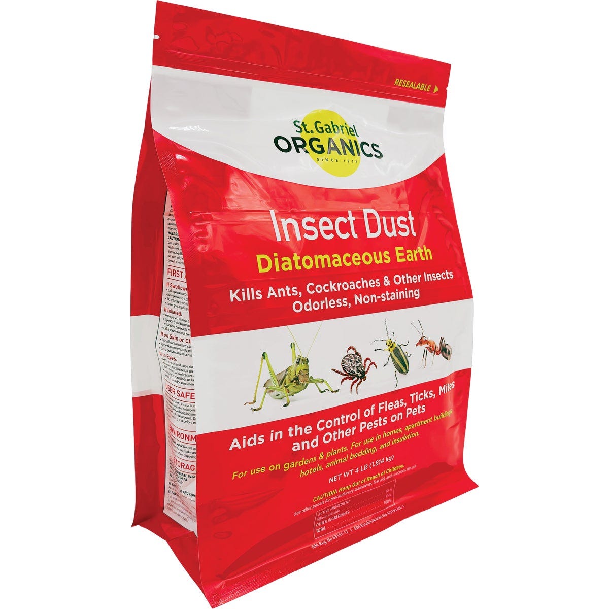 St. Gabriel Organics 4 Lb. Ready To Use Powder Diatomaceous Earth Crawling Insect Killer - photo 2