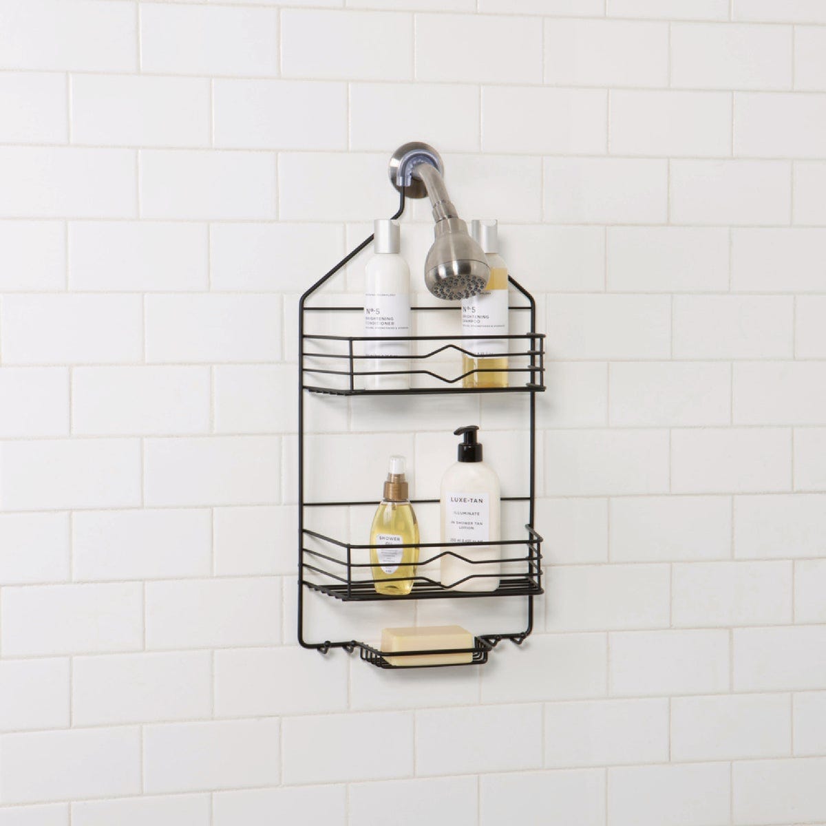 Moda At Home Jacob Black Steel Shower Caddy - photo 3