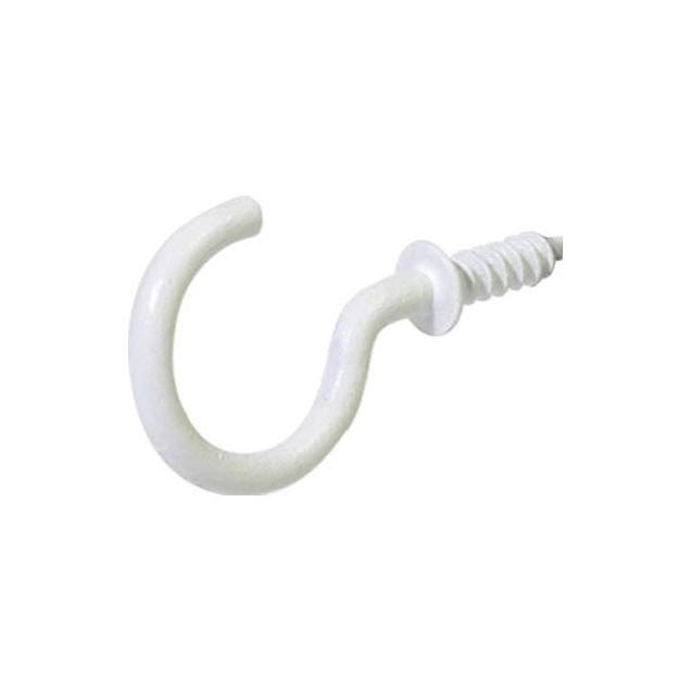 Hillman 6-Pack 7/8 In. White Vinyl Cup Hook