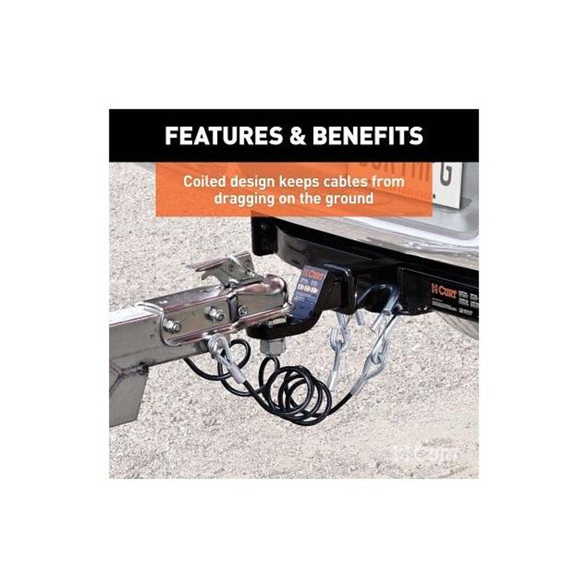 CURT 2-Pack 44-1/2 In. Vinyl-Coated Safety Cables, 5000 Lb. Strength - photo 4 CURT 2-Pack 44-1/2 In. Vinyl-Coated Safety Cables, 5000 Lb. Strength - photo 4