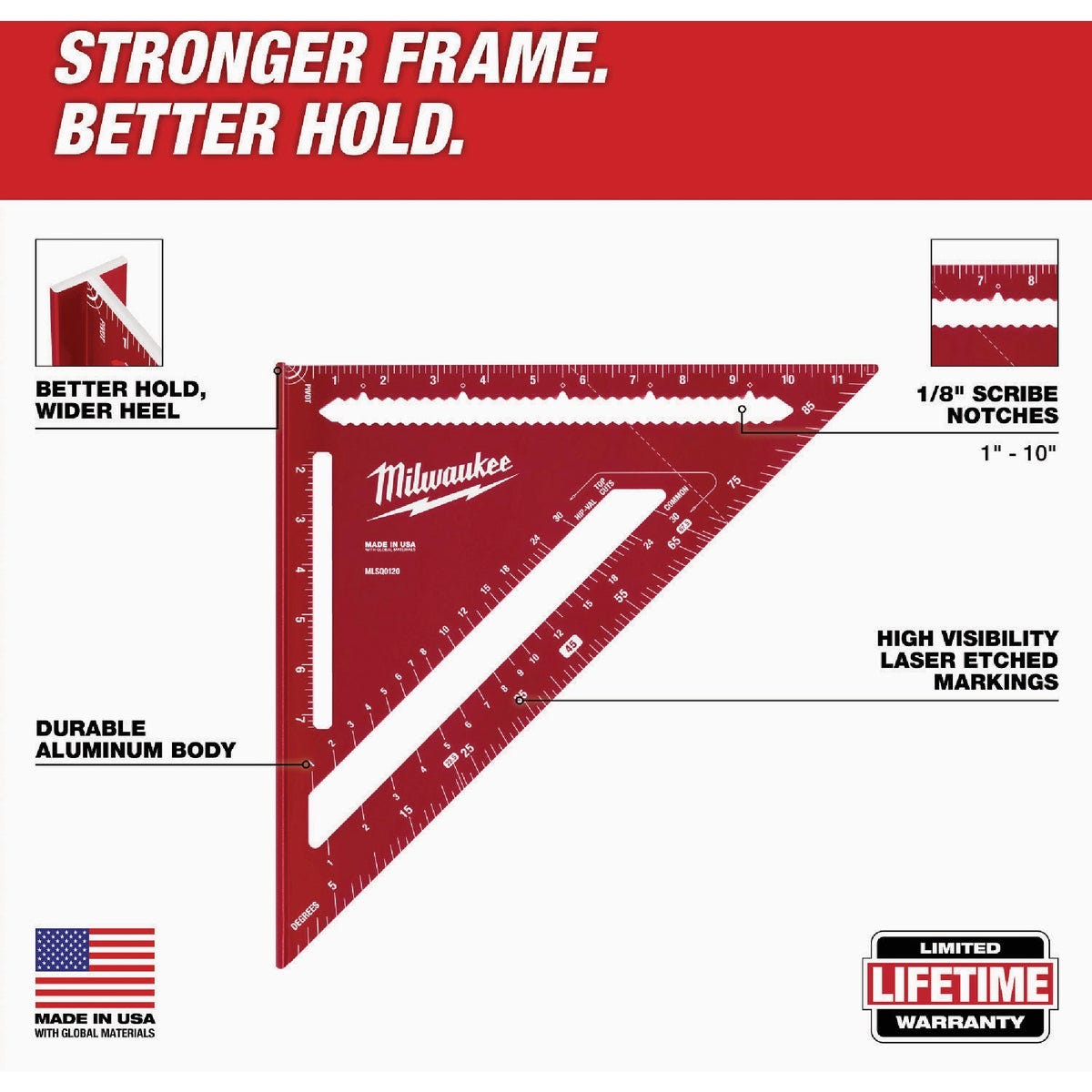 Milwaukee 12 In. Rafter Square - photo 3 Milwaukee 12 In. Rafter Square - photo 3