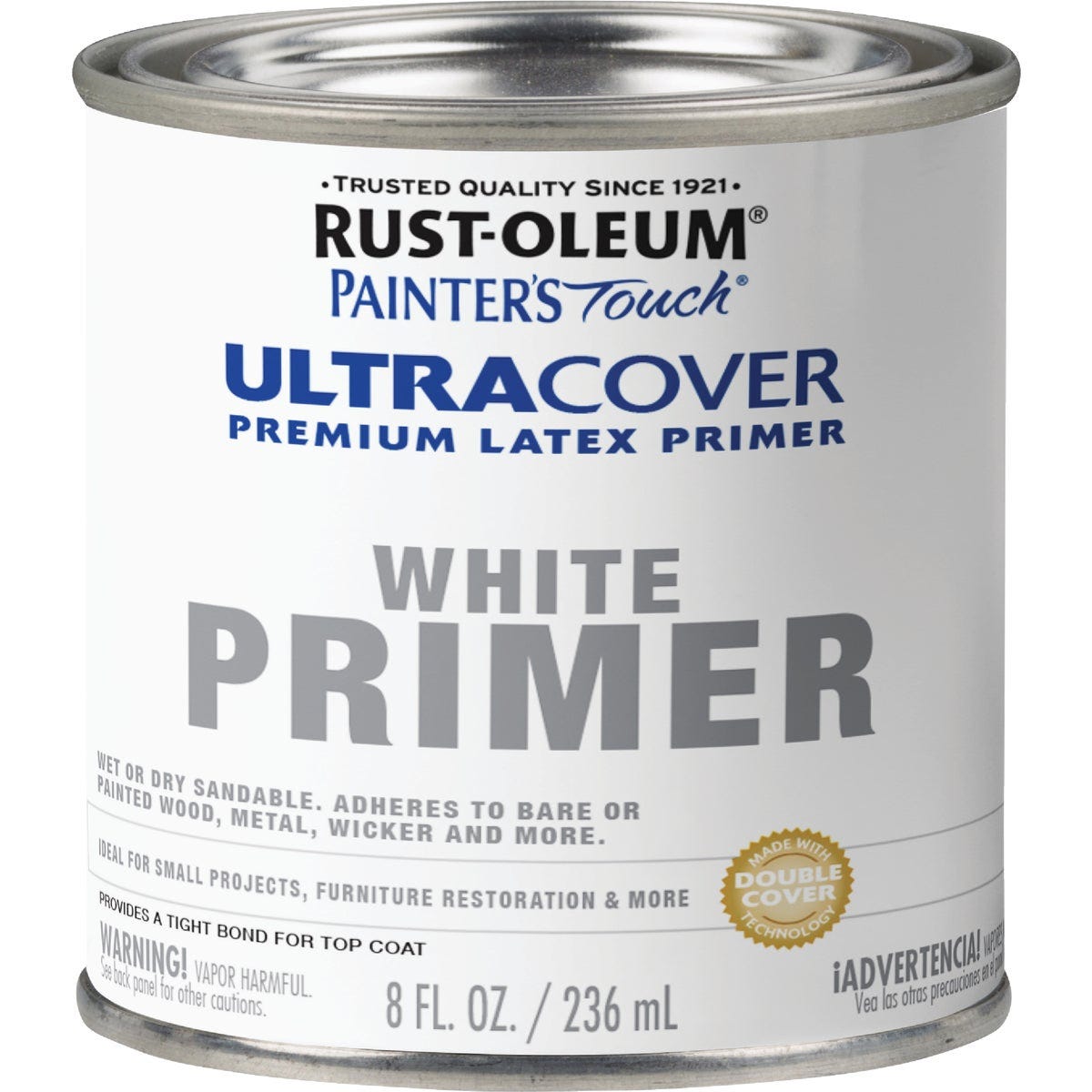 Rust-Oleum Painter's Touch Ultra Cover Flat Premium Latex Primer, White, 1/2 Pt. - photo 2