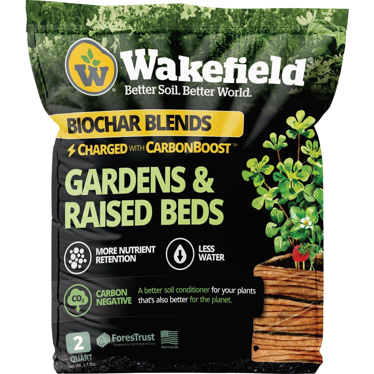Wakefield Biochar 2 Qt. Garden & Raised Bed Soil Blend Wakefield Biochar 2 Qt. Garden & Raised Bed Soil Blend