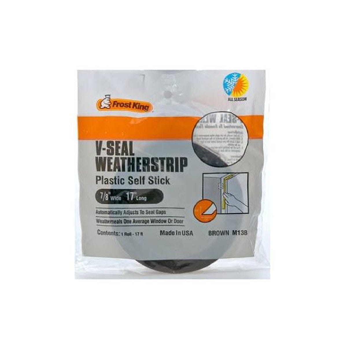 Frost King 7/8 In. x 17 Ft. Brown V-Seal Weatherstrip Tape