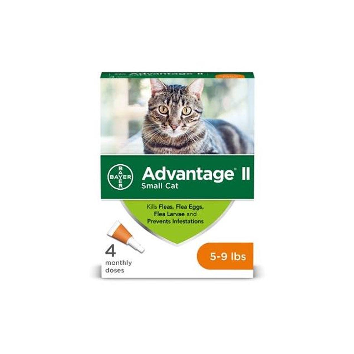 Advantage II Flea Prevention for 5-9 Lb. Small Cats (4-Pack)
