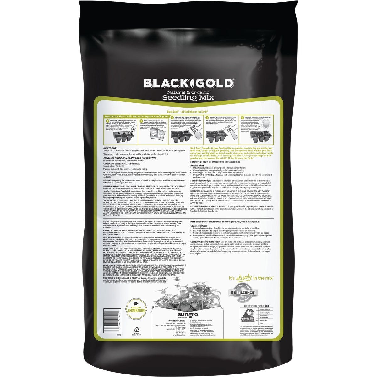 Black Gold 16 Qt. 8-1/3 Lb. All Purpose Container Potting Seed Starting Mix - photo 2 Black Gold 16 Qt. 8-1/3 Lb. All Purpose Container Potting Seed Starting Mix - photo 2