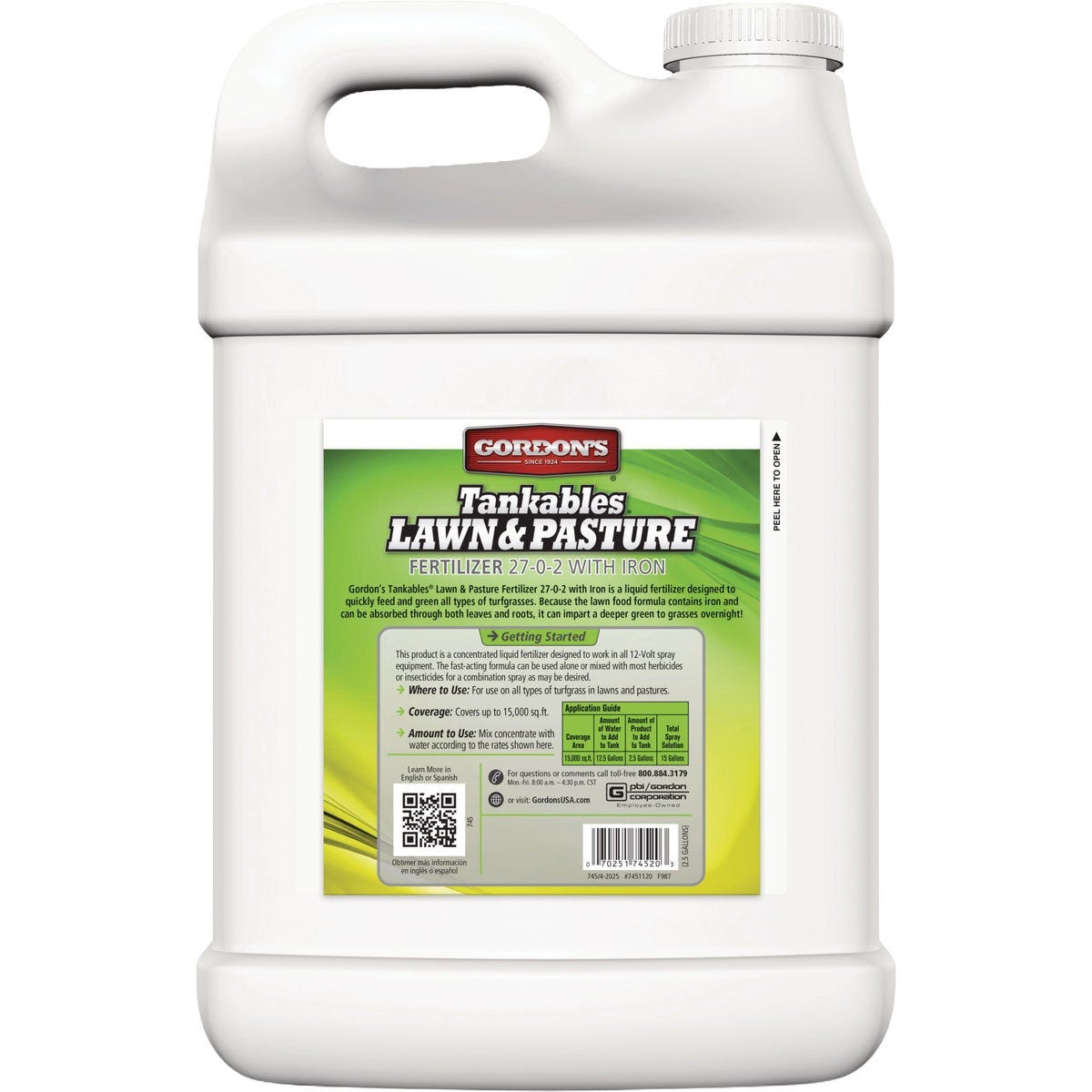 Gordon's Tankables 2.5 Gal. Concentrate 15-0-0 Lawn & Pasture Fertilizer - photo 2 Gordon's Tankables 2.5 Gal. Concentrate 15-0-0 Lawn & Pasture Fertilizer - photo 2