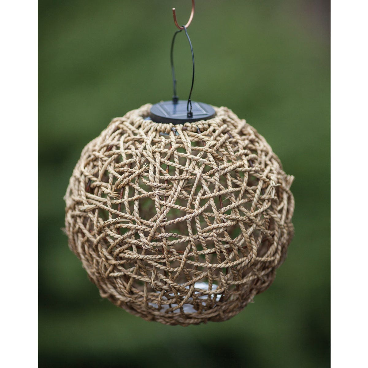 Echo Valley Lumisphere Seagrass Solar Lantern - Round - photo 3 Echo Valley Lumisphere Seagrass Solar Lantern - Round - photo 3