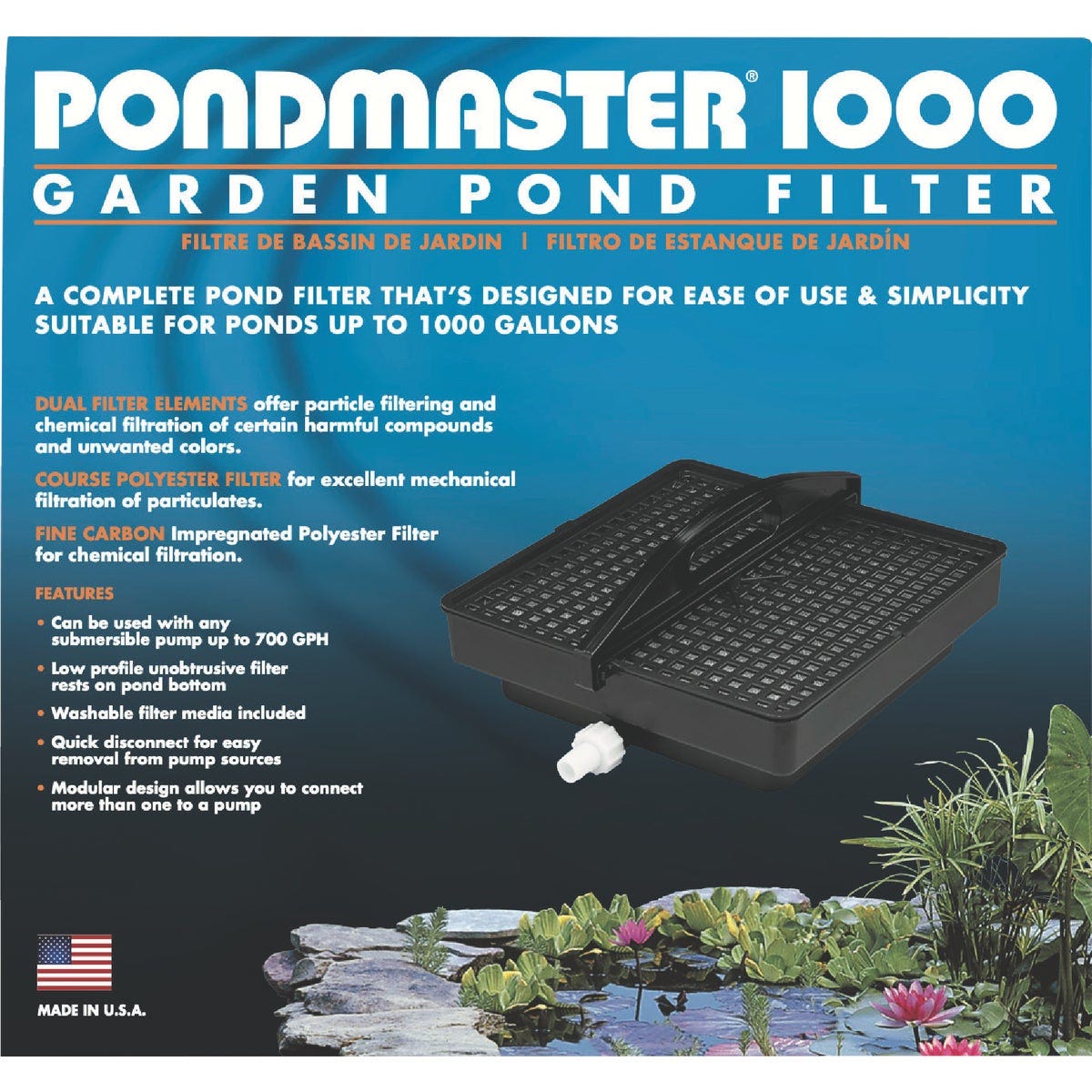 Pondmaster 12 In. x 12 In. Filter Box for PM1000 - photo 3 Pondmaster 12 In. x 12 In. Filter Box for PM1000 - photo 3