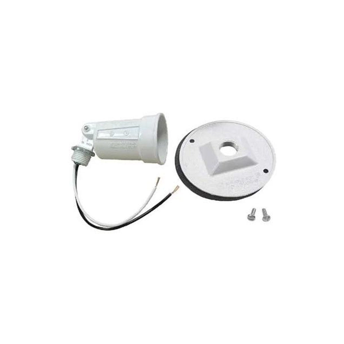 Bell Outdoor 4 In. Round PAR38 White Weatherproof Outdoor Lampholder/Cover - photo 2