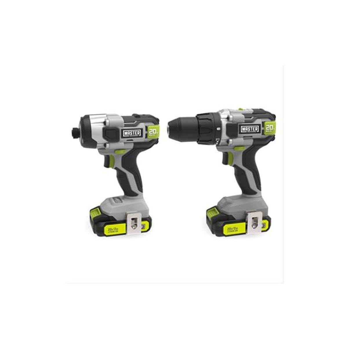 Master Mechanic 20V Compact Cordless 1/2 In. Drill + Impact Driver Master Mechanic 20V Compact Cordless 1/2 In. Drill + Impact Driver