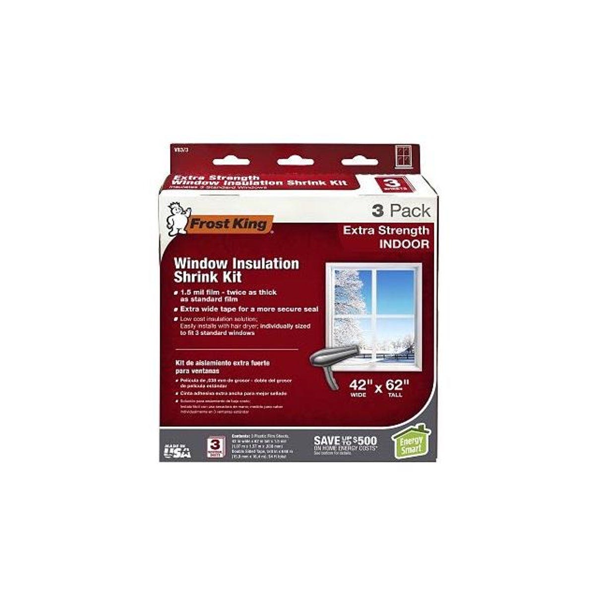 Frost King 42 x 62 In. Heavy Duty Indoors Window Insulation Kit (3-Pack)