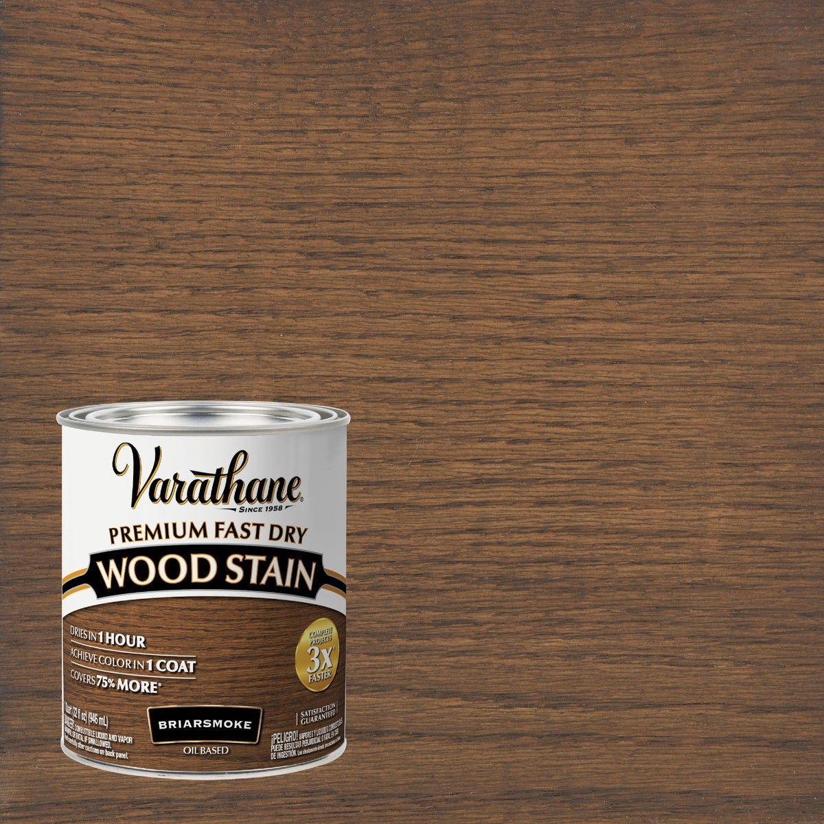 Varathane Fast Dry Briarsmoke Urethane Modified Alkyd Interior Wood Stain, 1 Qt.
