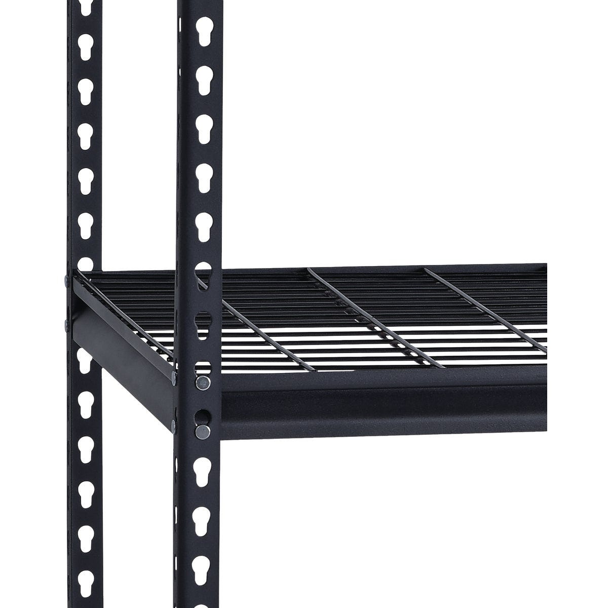 Muscle Rack 36 In. x 18 In. x 72 In. 5-Tier Black Shelving Unit with Wire Shelf - photo 2 Muscle Rack 36 In. x 18 In. x 72 In. 5-Tier Black Shelving Unit with Wire Shelf - photo 2