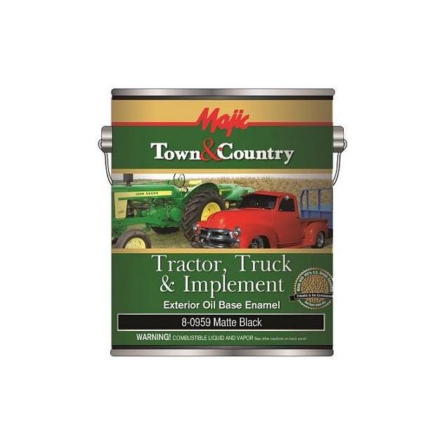 Majic Town & Country 1 Gal. Matte Black Tractor, Truck & Implement Oil Base Enamel Paint