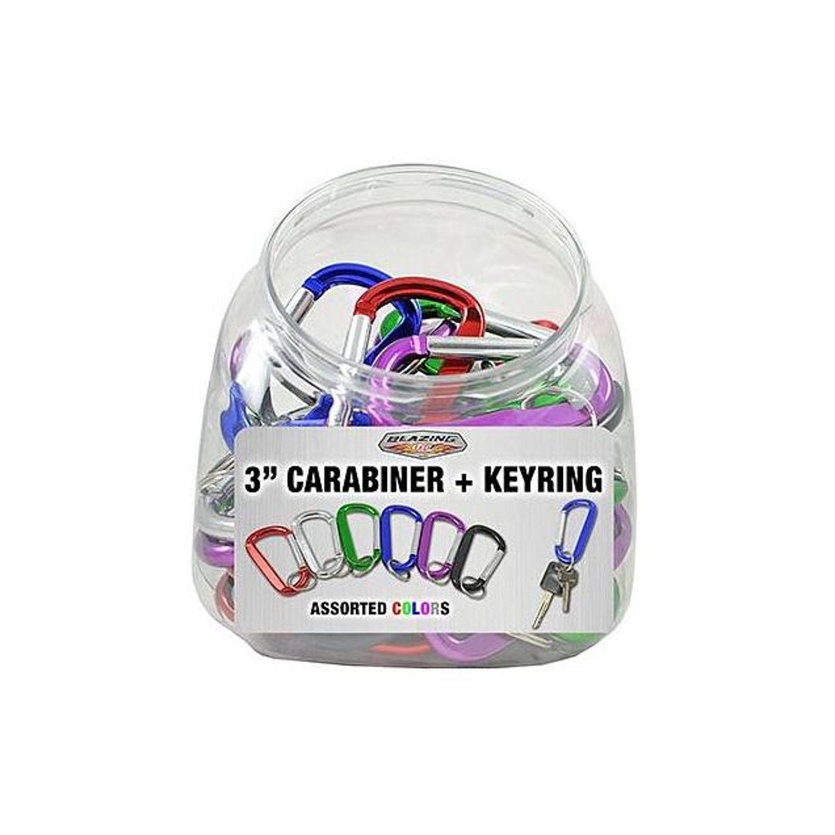 Shawshank Ledz 3 In. Assorted Colors Carabineer with Key Ring Shawshank Ledz 3 In. Assorted Colors Carabineer with Key Ring