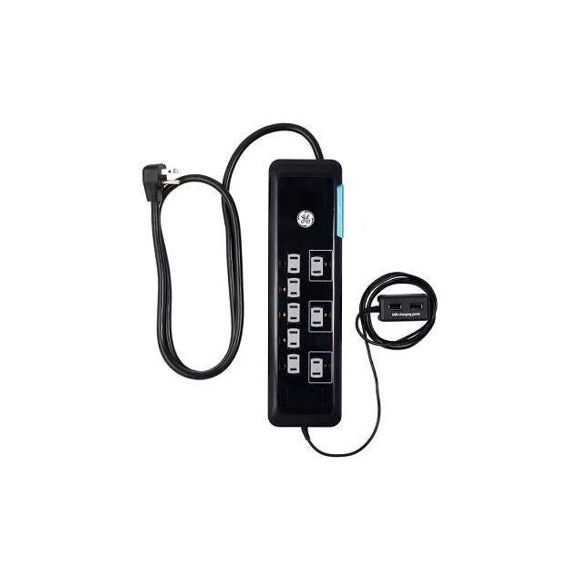 GE 4 Ft. Black 8-Outlet Surge Protector