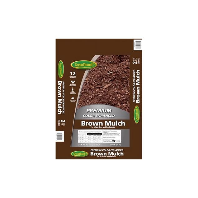 Green Thumb 2 Cu. Ft. Dyed Brown Mulch, Bag Green Thumb 2 Cu. Ft. Dyed Brown Mulch, Bag