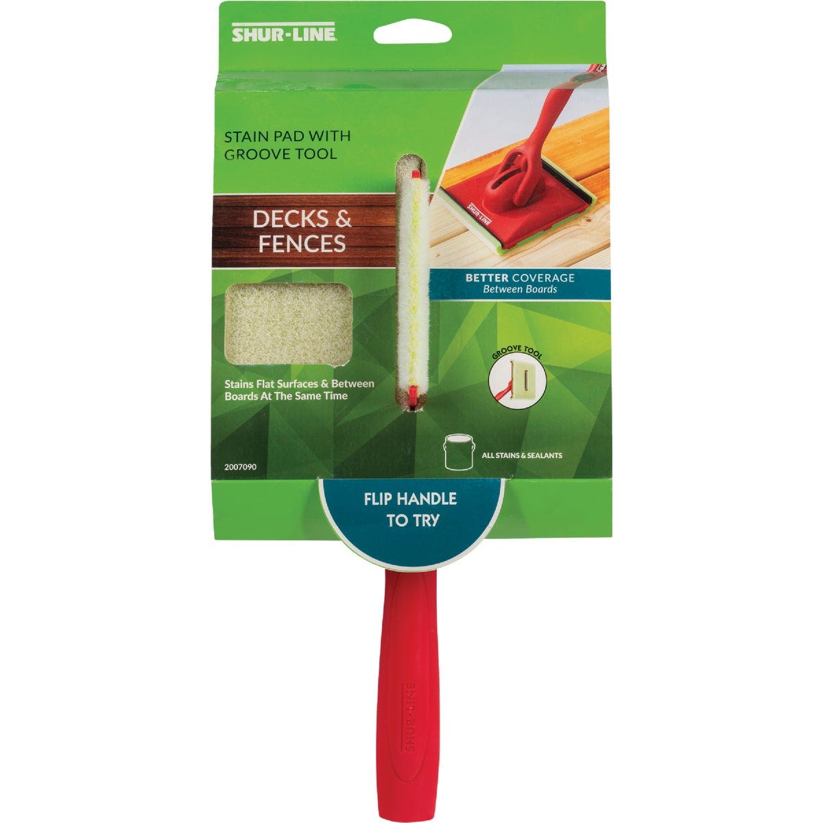 Shur-Line 3 In. x 6 In. Deck & Fence Pad Painter with Groove Tool Shur-Line 3 In. x 6 In. Deck & Fence Pad Painter with Groove Tool