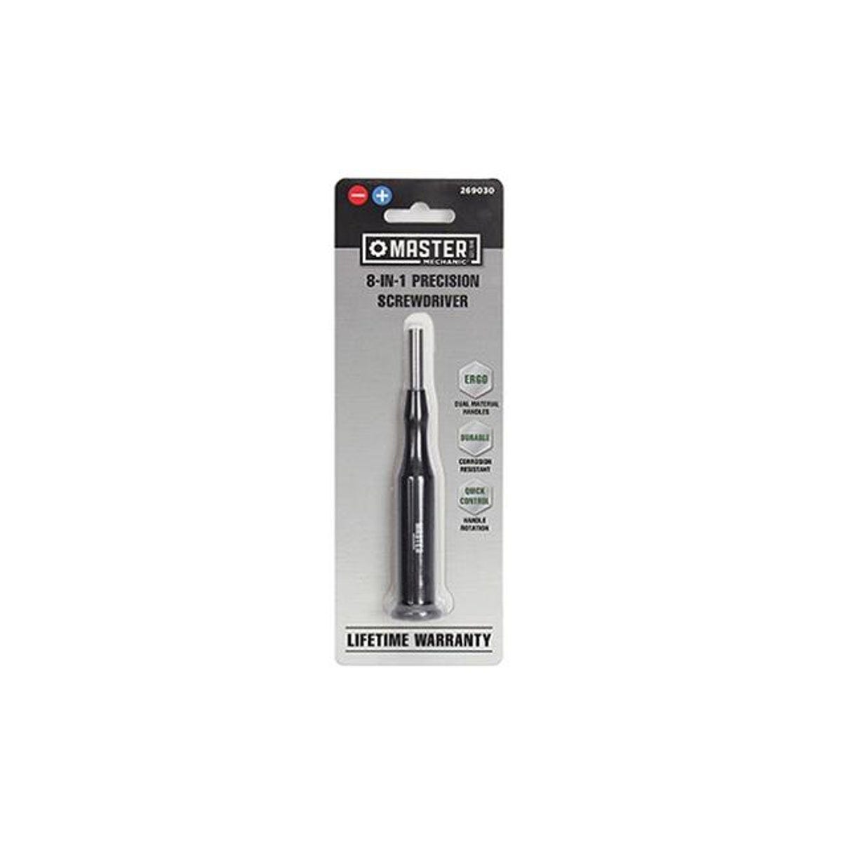 Master Mechanic 8-In-1 Precision Multi-Bit Driver with Handle Storage
