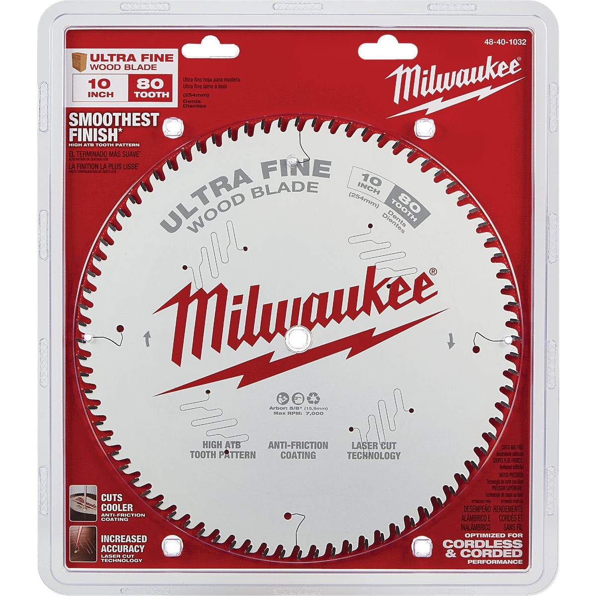 Milwaukee 10 In. 80-Tooth Ultra Fine Finish Circular Saw Blade - photo 2