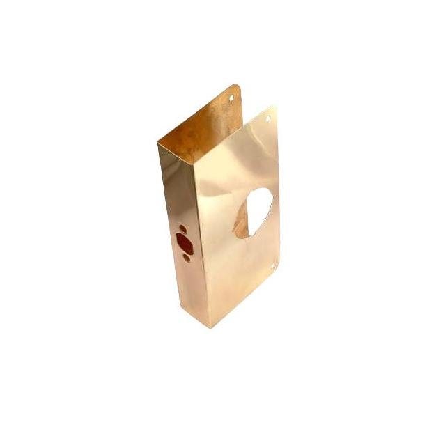 Belwith 9 In. x 1-3/4 In. Thick Brass Door Reinforcer with 2-3/4 In. Backset Belwith 9 In. x 1-3/4 In. Thick Brass Door Reinforcer with 2-3/4 In. Backset