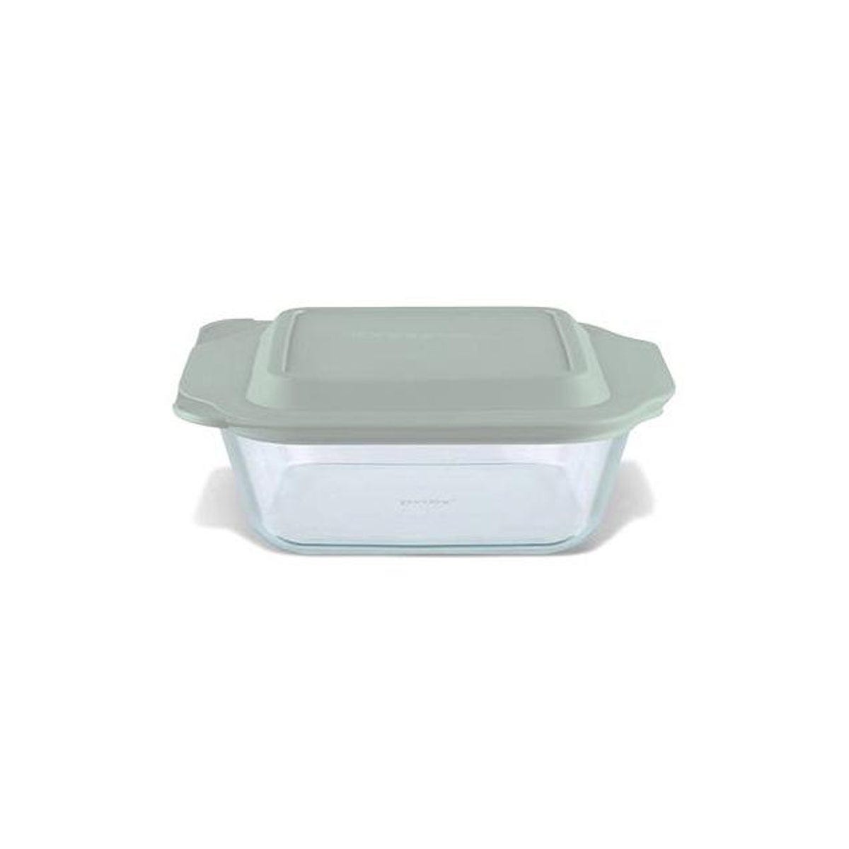 Pyrex 8 In. x 8 In. Glass Baking Dish with Sage Lid