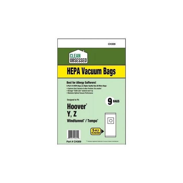 Clean Obsessed Hoover HEPA Type Y Vacuum Cleaner Bags (9-Ct.