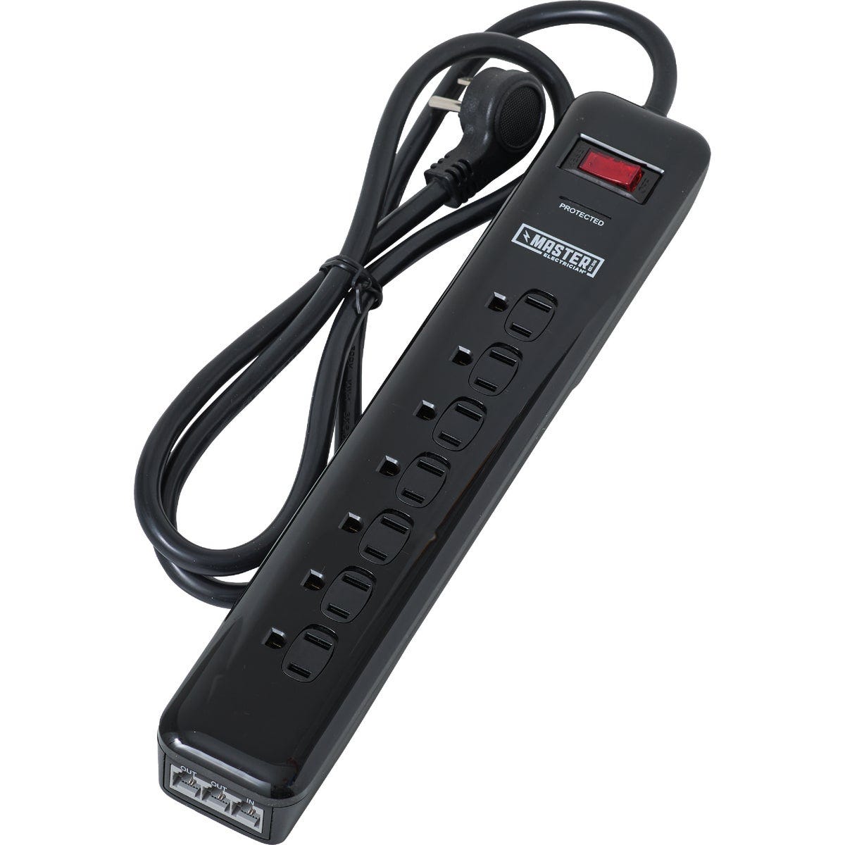 Do it Best 7-Outlet 1500J Black Computer, Phone, Or Fax Surge Protector Strip with 4 Ft. Cord - photo 2 Do it Best 7-Outlet 1500J Black Computer, Phone, Or Fax Surge Protector Strip with 4 Ft. Cord - photo 2