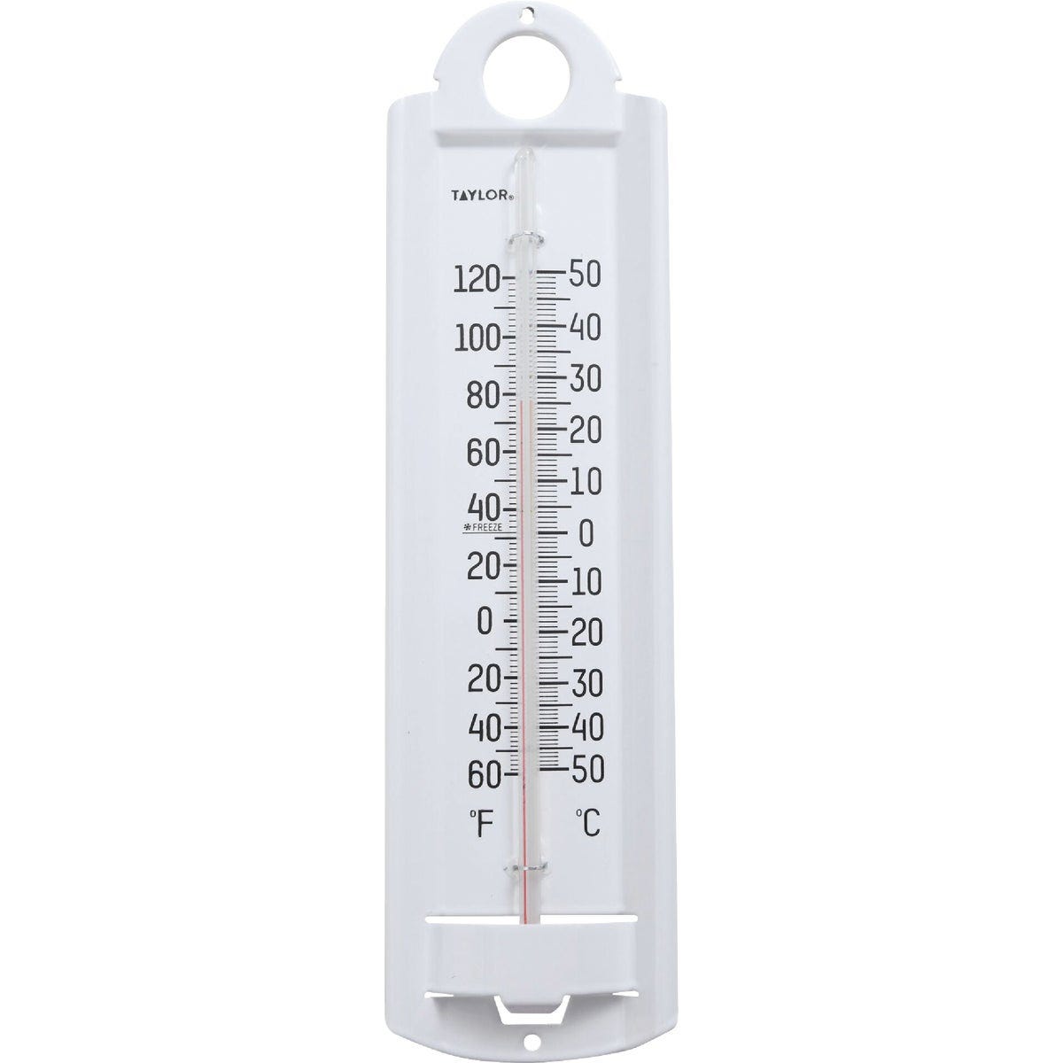 Taylor 2-1/4" W x 8-7/8" H Aluminum Tube Indoor & Outdoor Thermometer Taylor 2-1/4" W x 8-7/8" H Aluminum Tube Indoor & Outdoor Thermometer