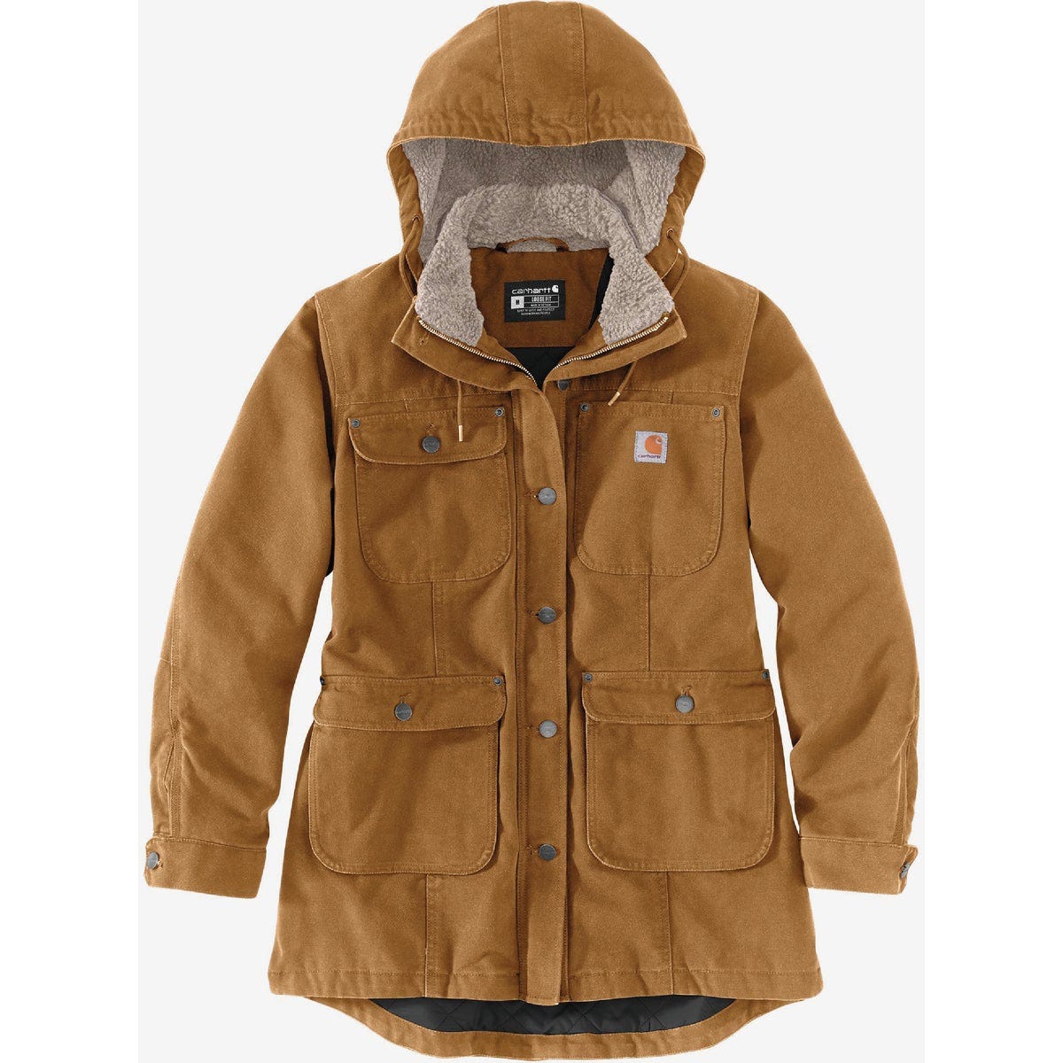 Carhartt Women's XL Regular Brown Weathered Duck Coat, Loose Fit - photo 2 Carhartt Women's XL Regular Brown Weathered Duck Coat, Loose Fit - photo 2