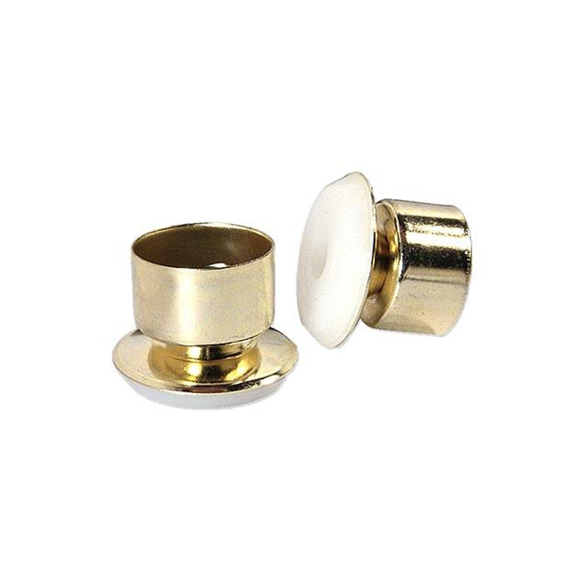 TruGuard 7/8 In. Gold Brass/Plastic Furniture Swivel Glide (4-Pack)