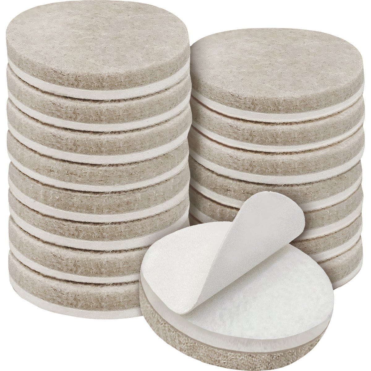 Super Sliders 1-1/2 In. Round Beige Felt Furniture Pads (16-Piece) - photo 2
