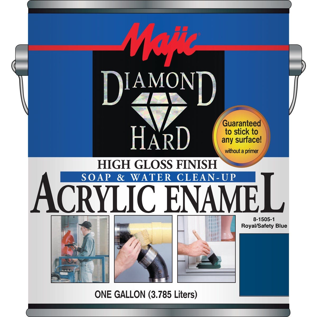 Majic Diamond Hard Acrylic Enamel, Safety Blue, 1 Gal. - photo 2