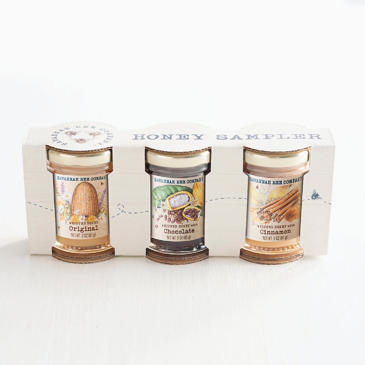 Savannah Bee Company 3 Oz. Whipped Honey Set, Original, Chocolate, & Cinnamon Savannah Bee Company 3 Oz. Whipped Honey Set, Original, Chocolate, & Cinnamon