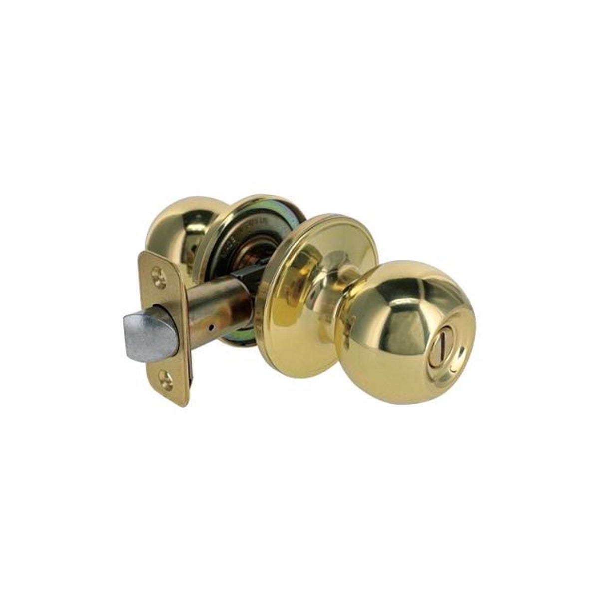 TruGuard Polished Brass Privacy Knob Lockset TruGuard Polished Brass Privacy Knob Lockset