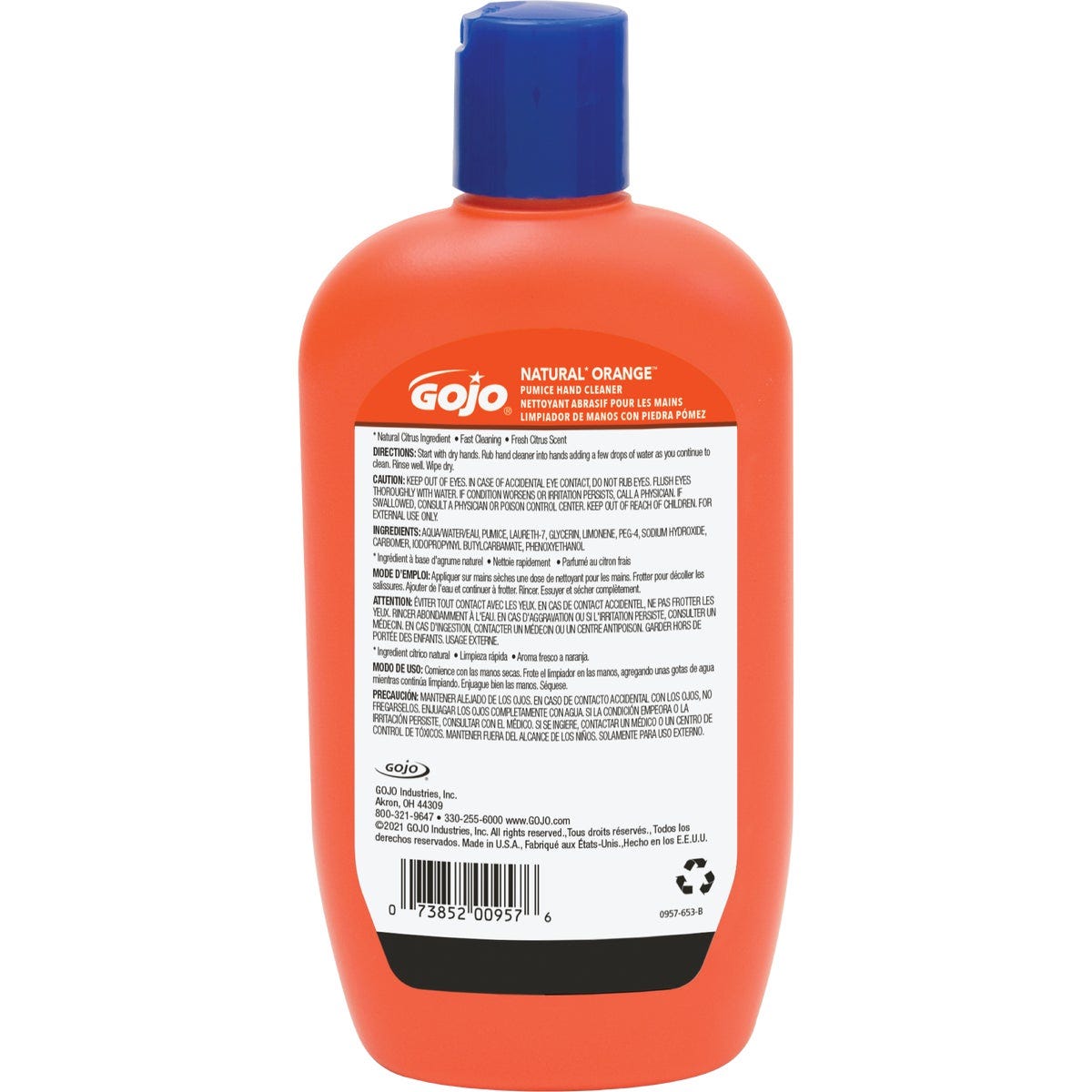 GOJO Natural Orange 14 Oz. Lotion Hand Cleaner with Pumice Squeeze Bottle - photo 2