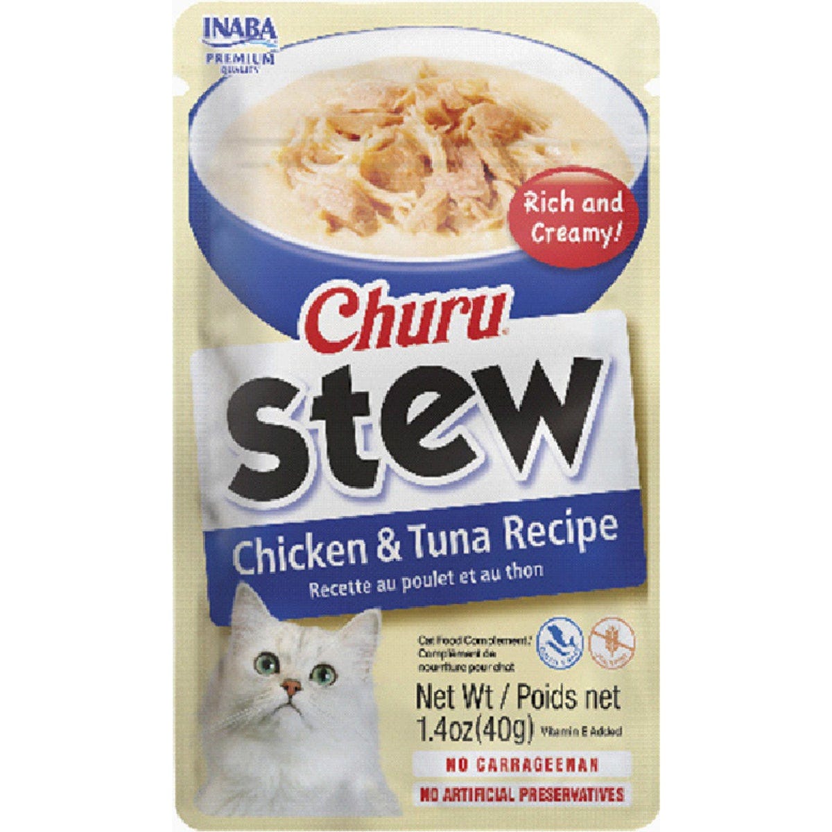 INABA Churu 1.4 Oz. Chicken & Tuna Stew Cat Treat INABA Churu 1.4 Oz. Chicken & Tuna Stew Cat Treat