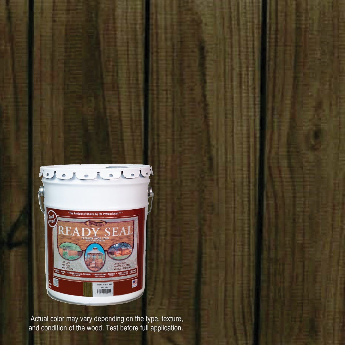 Ready Seal 535 Exterior Wood Stain and Sealer, Mission Brown, 5 Gal. Ready Seal 535 Exterior Wood Stain and Sealer, Mission Brown, 5 Gal.
