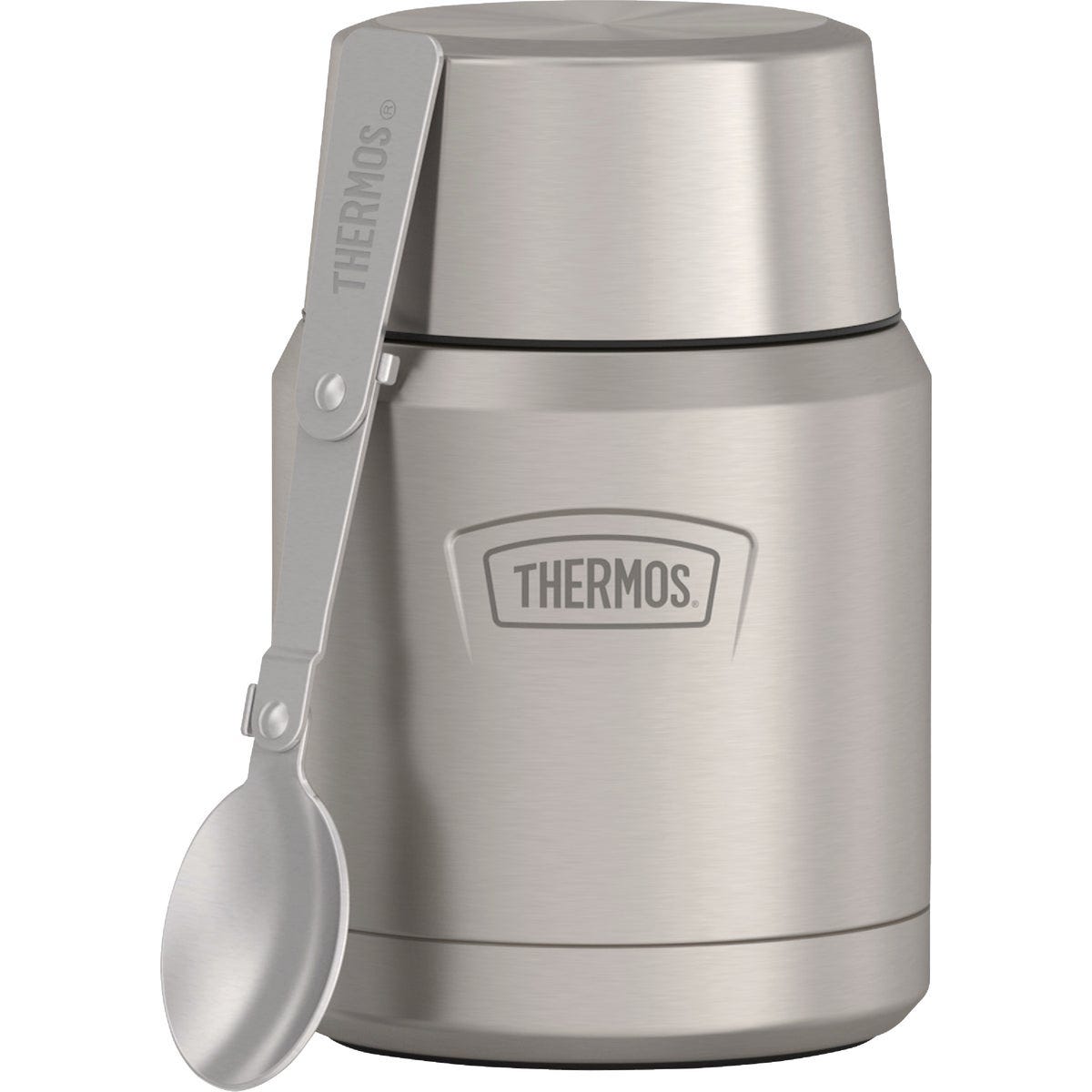 Thermos 16 Oz. Stainless Steel Food Jar with Spoon, Matte Stainless Steel Thermos 16 Oz. Stainless Steel Food Jar with Spoon, Matte Stainless Steel