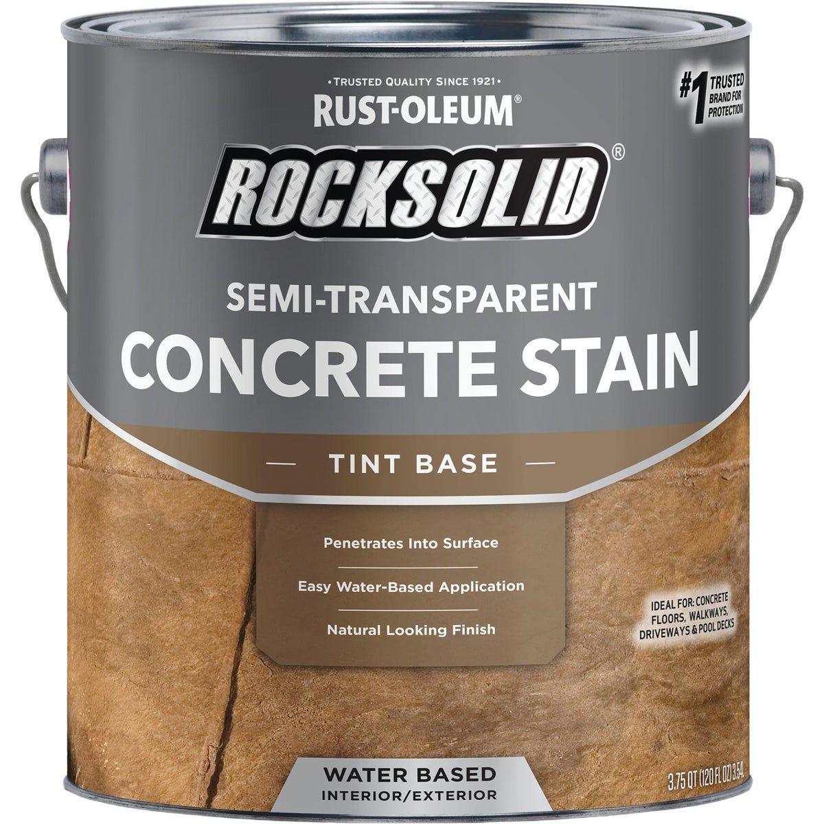 Rust-Oleum RockSolid Semi-Transparent Concrete Stain, Tint Base, 1 Gal. Rust-Oleum RockSolid Semi-Transparent Concrete Stain, Tint Base, 1 Gal.
